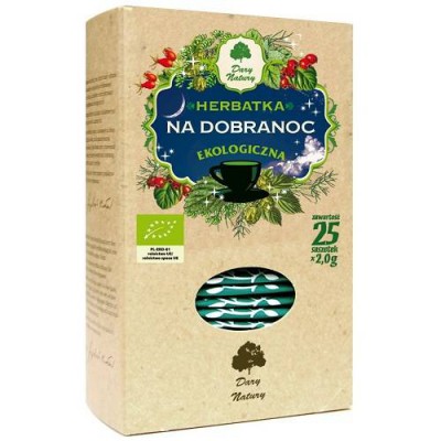 Miniaturka artykułu - DARY NATURY Herbatka Ekologiczna Na dobranoc, 25x2,0g