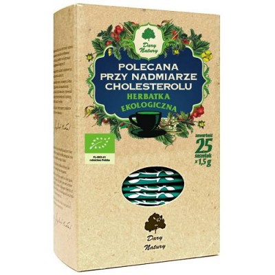 Miniaturka artykułu - DARY NATURY Herbatka Ekologiczna Polecana przy nadmiarze cholesterolu, 25x1,5g