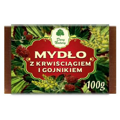 Miniaturka artykułu - DARY NATURY Mydło z krwiściągiem i gojnikiem, 100g
