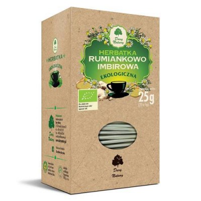 Miniaturka artykułu - DARY NATURY Herbatka Ekologiczna Rumiankowo- Imbirowa, 25x1g