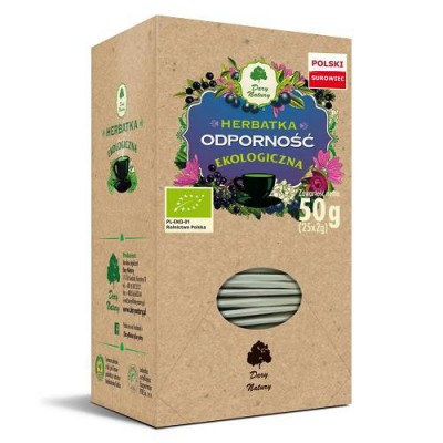Miniaturka artykułu - DARY NATURY Herbatka Ekologiczna Odporność, 25x2g