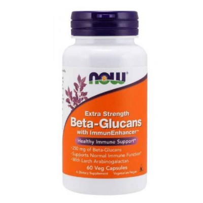Miniaturka artykułu - NOW Beta-Glukany z ImmunEnhancer, 60kaps.