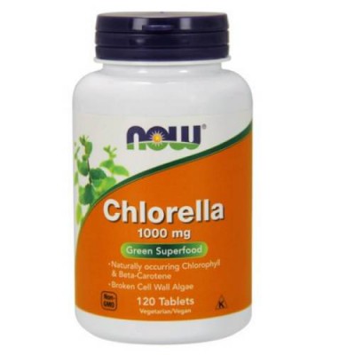 Miniaturka artykułu - Now Foods Chlorella 1000 mg, 120 tabl.