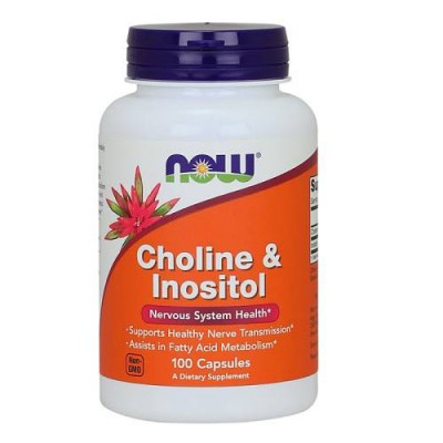 Miniaturka artykułu - Now Foods Cholina i Inozytol 500 mg, 100 kapsułek