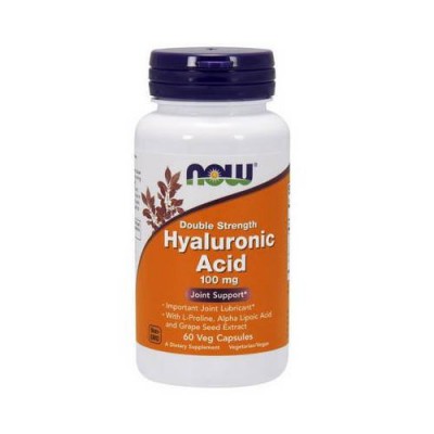 Miniaturka artykułu - Now Foods KWAS HIALURONOWY 100 mg, 60kaps.