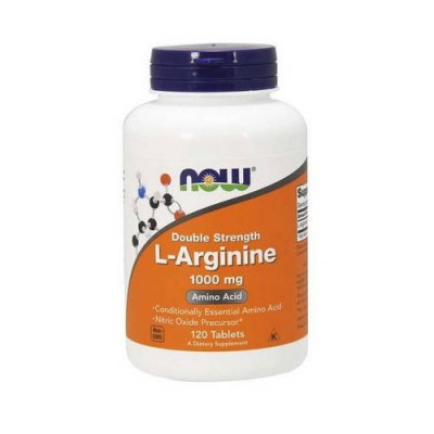 Miniaturka artykułu - Now Foods L-Arginina 1000 mg, 120tabl.