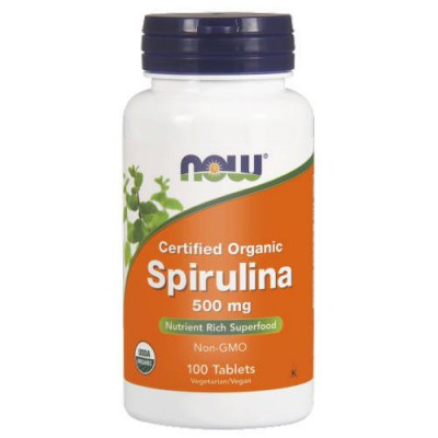 Miniaturka artykułu - Now Foods Spirulina 500mg, 100tabl.