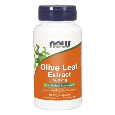 Miniaturka artykułu - Now Foods Olive Leaf Extract 500mg, 60kaps.