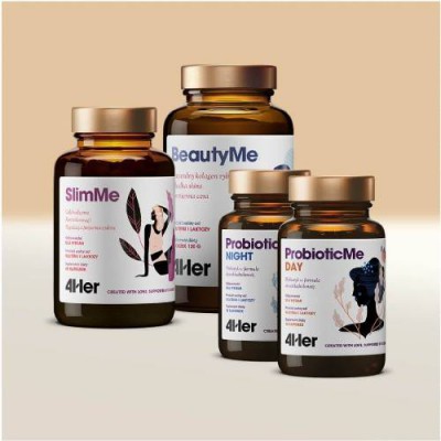 Miniaturka artykułu - Health Labs zestaw My beach body : BeautyMe 120g + SlimMe 60kaps + ProbioticMe 60kaps.