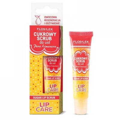 Miniaturka artykułu - FLOS-LEK Cukrowy scrub do ust Pera Limonera, 14g