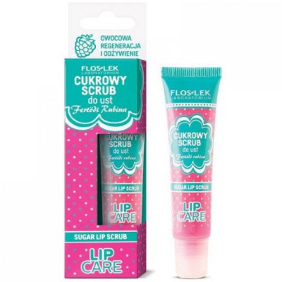Miniaturka artykułu - FLOS-LEK Cukrowy scrub do ust Fertodi rubina, 14g