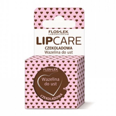 Miniaturka artykułu - FLOS-LEK LIP CARE Wazelina kosmetyczna do ust czekoladowa, 15g