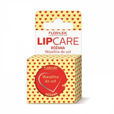 Miniaturka artykułu - FLOS-LEK LIP CARE Wazelina kosmetyczna do ust r&oacute;żana, 15g