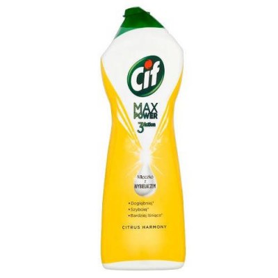 Miniaturka artykułu - CIF Max Power 3 Action Citrus Harmony mleczko, 1001g