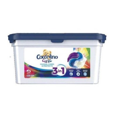 Miniaturka artykułu - COCCOLINO Kapsułki 3w1 do prania color, 783g