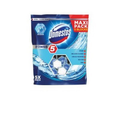 Miniaturka artykułu - DOMESTOS Kostki do WC ocean, 5x55g