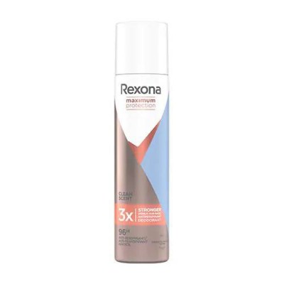 Zdjęcie produktu - REXONA Maximum Protection Bloker potu w sprayu Clean Scent, 100ml