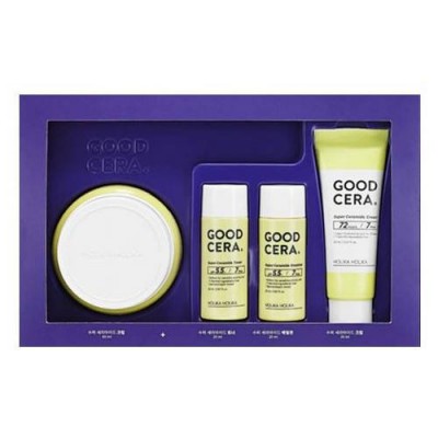 Miniaturka artykułu - HOLIKA HOLIKA zestaw Skin and Good Cera Super Super Ceramide Cream Gift Set tonik, 20ml + lekka emulsja, 20ml + krem, 60ml + krem, 20ml