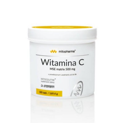 Miniaturka artykułu - MITOPHARMA Witamina C MSE matrix 500 mg, 180tabl.