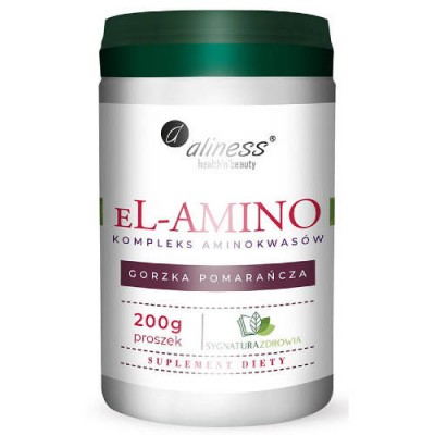 Zdjęcie produktu - ALINESS EL-AMINO Kompleks aminokwas&oacute;w gorzka pomarańcza, 200g
