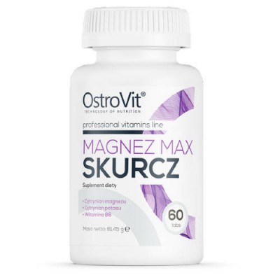 Miniaturka artykułu - OstroVit Magnez Max Skurcz, 60tabl.