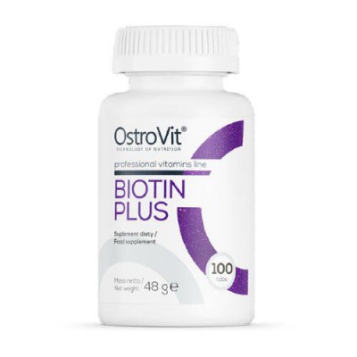Miniaturka artykułu - OstroVit Biotin Plus, 100 tabletek