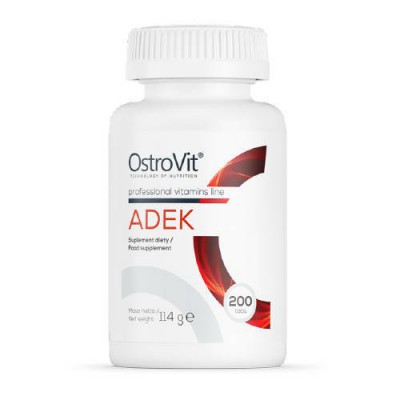 Miniaturka artykułu - OstroVit ADEK, 200 tabletek