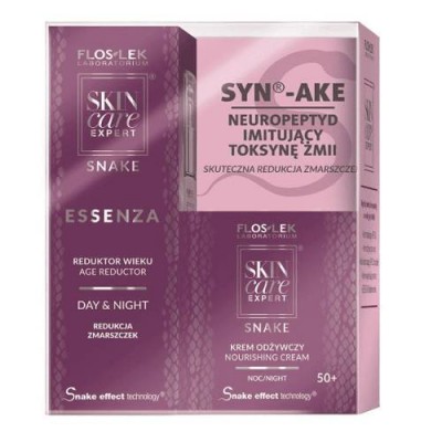 Miniaturka artykułu - FLOSLEK SKIN CARE SNAKE Zestaw Krem odżywczy, 50ml + Reduktor wieku, 30g