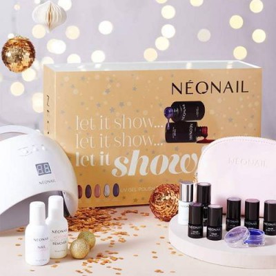 Miniaturka artykułu - NeoNail Zestaw świąteczny Let Is Show! 5 lakier&oacute;w hybrydowych, 3ml + stylizacja + akcesoria + prezent