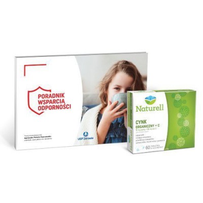Miniaturka artykułu - Zestaw NATURELL Cynk organiczny +C, 60 tabletek + Poradnik odporność