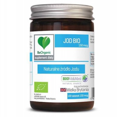 Miniaturka artykułu - BeOrganic Jod Bio 150mcg, 100tabl. 