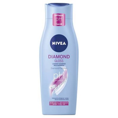 Miniaturka artykułu - NIVEA Diamond Gloss Łagodny szampon do włos&oacute;w, 400ml