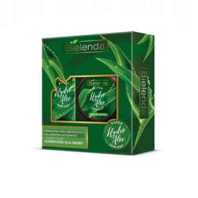 Miniaturka artykułu - BIELENDA Zestaw Bielenda Super Skin Diet Hydro Aloe, Olejek 400ml + Peeling 350g 