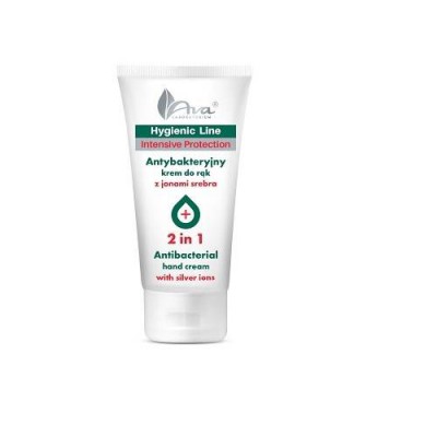 Miniaturka artykułu - AVA HYGIENIC LINE Antybakteryjny krem do rąk 2w1, 50ml