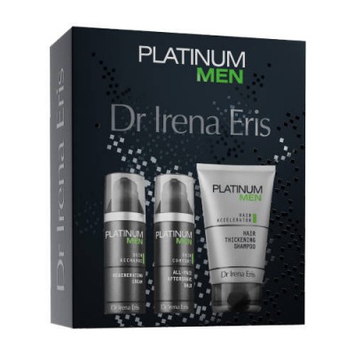 Miniaturka artykułu - DR IRENA ERIS ZESTAW Platinum MEN szampon, 125ml + balsam po goleniu, 50ml + krem, 50ml