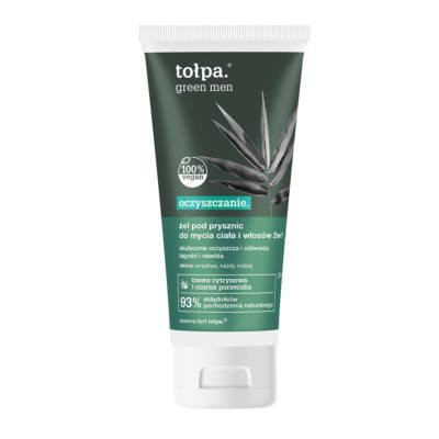 Miniaturka artykułu - TOŁPA Green Man Oczyszczanie Żel pod prysznic do mycia ciała i włos&oacute;w 2w1, 200 ml