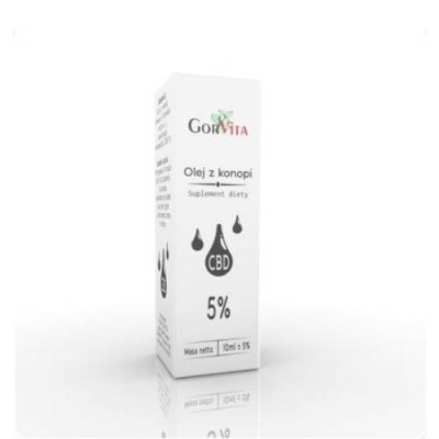 Miniaturka artykułu - Olej z Konopi 5% CBD, 10 ml Gorvita