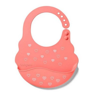 Miniaturka artykułu - BABYONO 829/01 Sililikonowy Ślinikak z zapięciem 