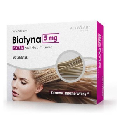 Miniaturka artykułu - ACTIVLAB Biotyna Extra 5mg, 50 tabl.