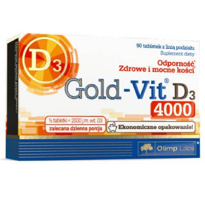 Miniaturka artykułu - Olimp Gold-Vit D3 4000, 90tabl.