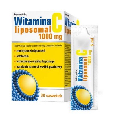 Miniaturka artykułu - Witamina C liposomalna 1000mg, 30 saszetek