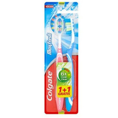 Miniaturka artykułu - COLGATE Max Fresh Szczoteczki do zęb&oacute;w Średnie 1+1