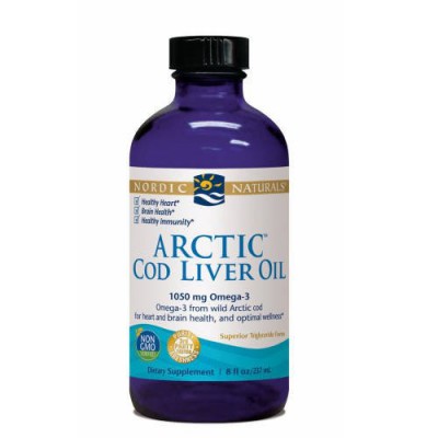Miniaturka artykułu - NORDIC NATURALS Arctic Cod Liver Oil Olej z wątroby dorsza, 237ml 
