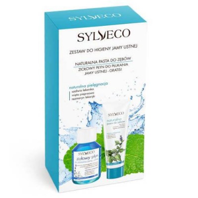 Miniaturka artykułu - SYLVECO Zestaw do higieny jamy ustnej Pasta do zęb&oacute;w, 100g + Płyn do płukania jamy ustnej, 100ml