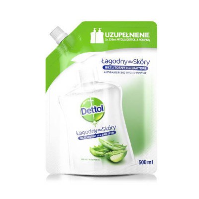 Miniaturka artykułu - Dettol Antybakteryjne Mydło w płynie nawilżające Refil, 500ml