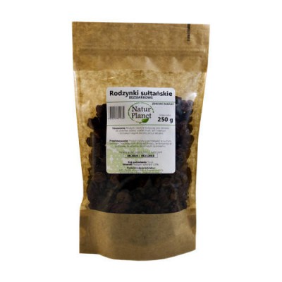 Miniaturka artykułu - NaturPlanet Rodzynki sułtańskie, 250g