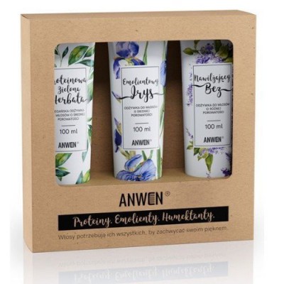 Miniaturka artykułu - ANWEN Zestaw Odżywek IRYS, 100ml + BEZ, 100ml + ZIELONA HERBATA, 100ml