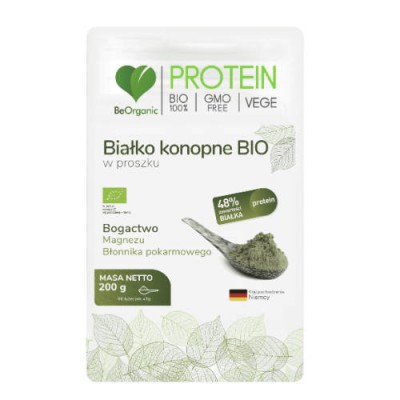 Miniaturka artykułu - BeOrganic Białko konopne BIO, 200g