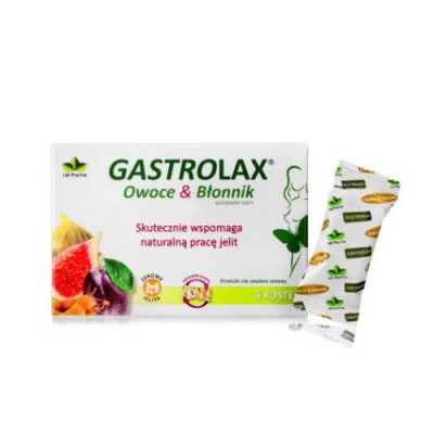 Miniaturka artykułu - Gastrolax Owoce i Błonnik, 6 kostek