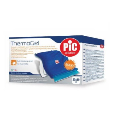 Miniaturka artykułu - PIC Thermogel Kompres żelowy 20x30cm z polarowym pokrowcem, 1 sztuka